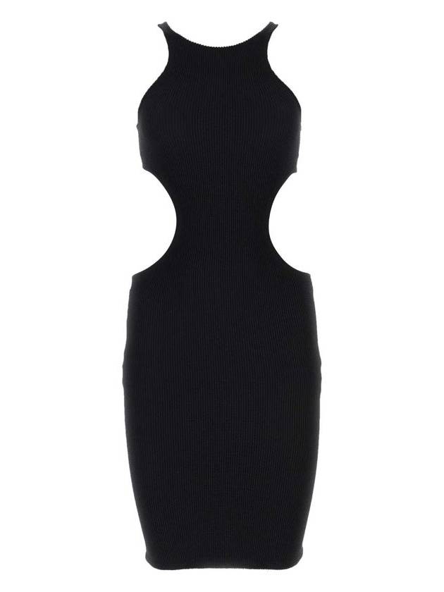 Reina Olga 홀터 넥아웃 골지 드레스