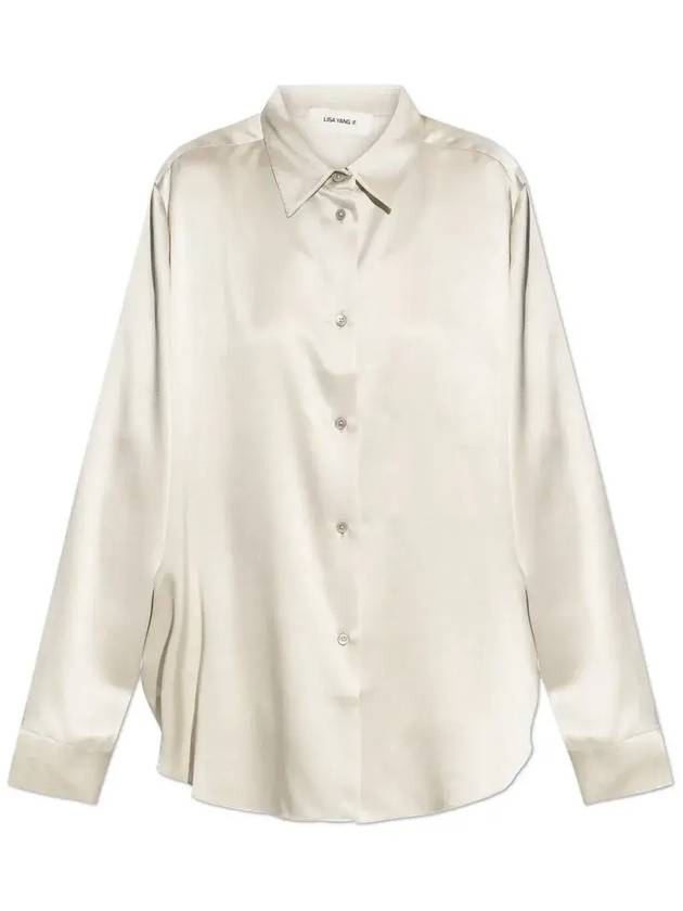 리사 양 클래식 버튼업 블라우스 탑 20252010_CHAMPAGNE