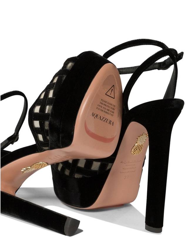 아쿠아주라 로맨스 플래토 벨벳 샌들 Aquazzura Romance Plateau Velvet Sandals