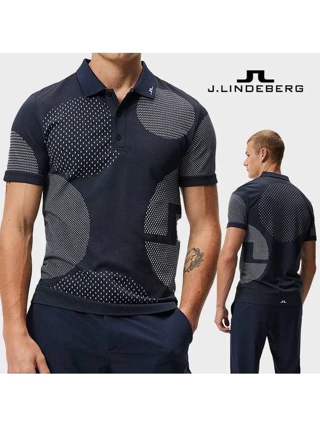 제이린드버그 네이트 심리스 카라 폴로 셔츠 탑 반팔티셔츠 네이비