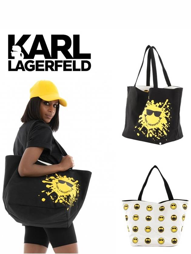 칼라거펠트 가방 Karl x Smile Rev 캔버스 토트백 221W3007