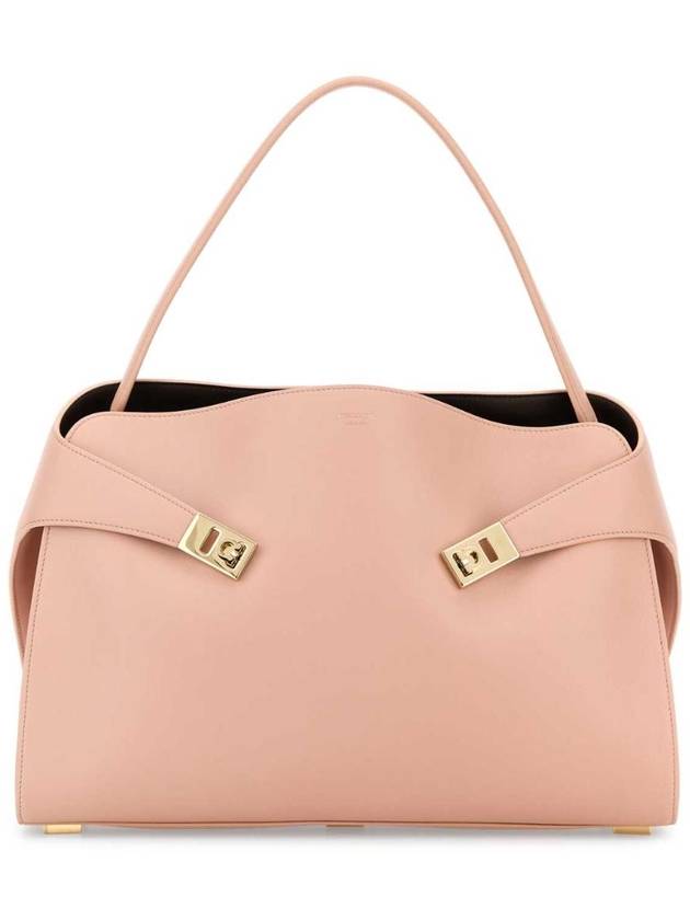 SALVATORE FERRAGAMO Pink leather large Hug Soft shoulder bag 219939782636 PLATMORO