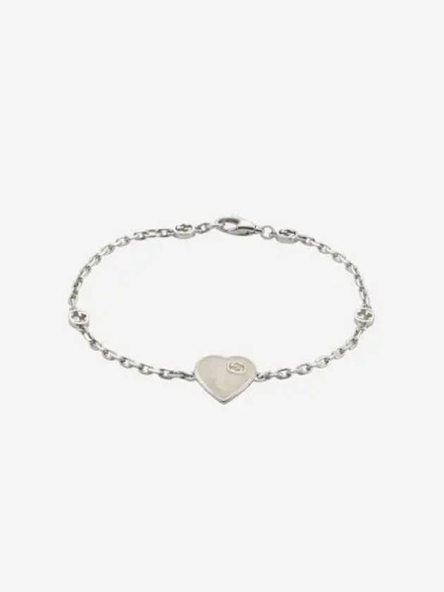 구찌 하트 인터로킹 G 브레이슬릿 925 스털링 실버 Gucci Heart Interlocking G Bracelet 925 Sterling Silver