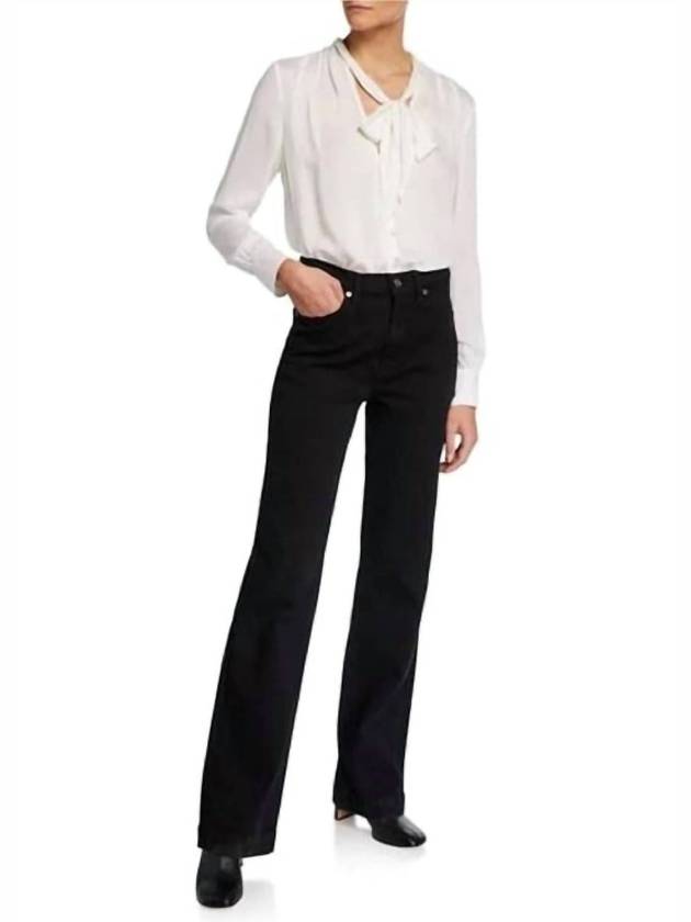 알렉사 트라우저 진 블랙 벨벳 Alexa Trouser Jean In Black Velvet