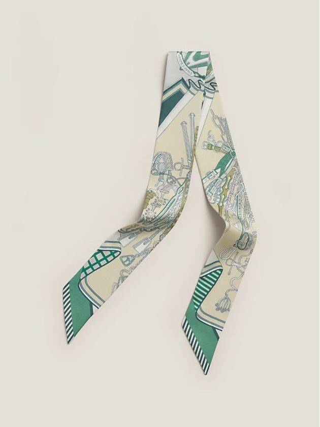 HERMES 에르메스 Bouquets Sellier 부케 셀리에 실크 트윌리 베르 베쥬 계열 H062842S 05