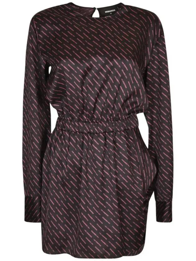 Dsquared2 프린트 새틴 드레스 S75CV0621S76550_001S