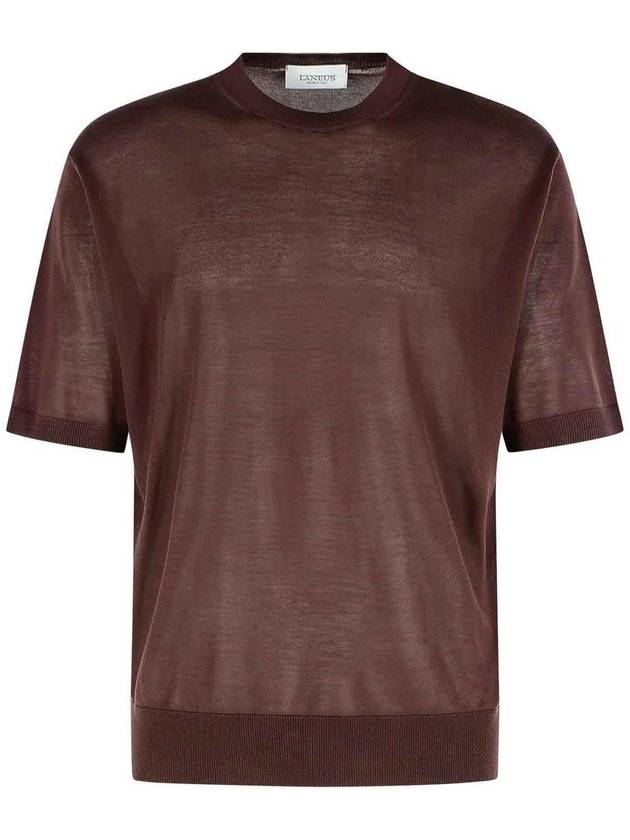 Laneus Brown Lyocell Sweater