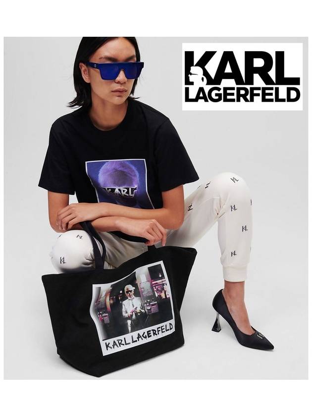 칼라거펠트 가방 아카이브 캔버스 쇼퍼백 226W3932