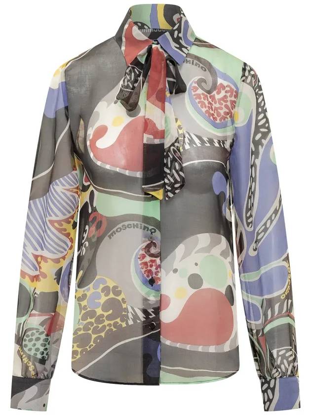 Moschino 그래픽 프린트 버튼 셔츠 02040553_J1555