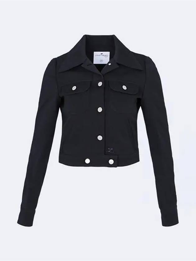 꾸레쥬 로고자수패치 크롭 자켓 COURREGES 122CBL027PL0007 9999