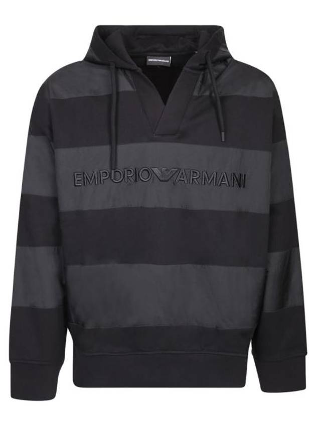 23FW 엠포리오 아르마니 후드 티셔츠 6R1MCQ 1JLXZ 0999 BLACK