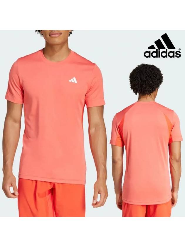 아디다스 반팔 테니스 프리 운동 탑 티셔츠 프리러브스칼렛