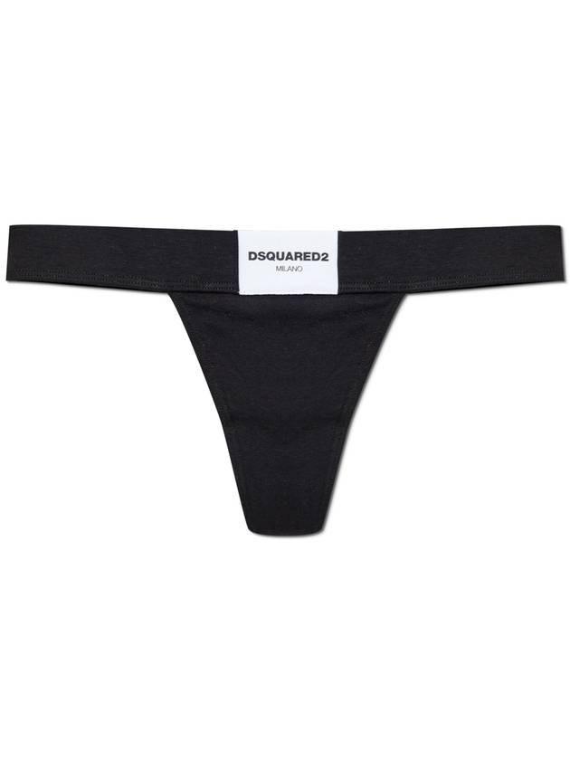 25SS 디스퀘어드2 여성 브리프 / 팬티 Dsquared2 Logo Thongs Women's Black