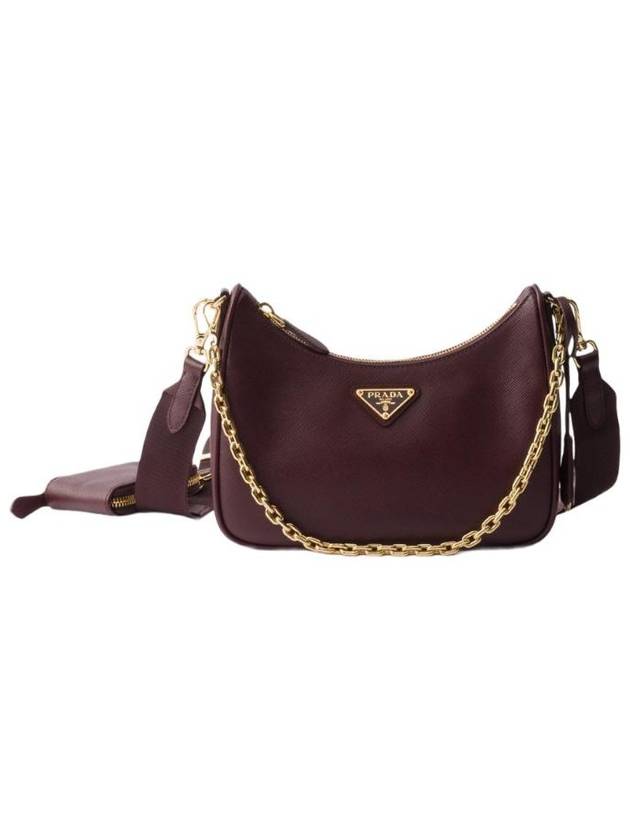프라다 리에디션 2005 사피아노 레더 백 버건디 1BH204 NZV F0GCM
