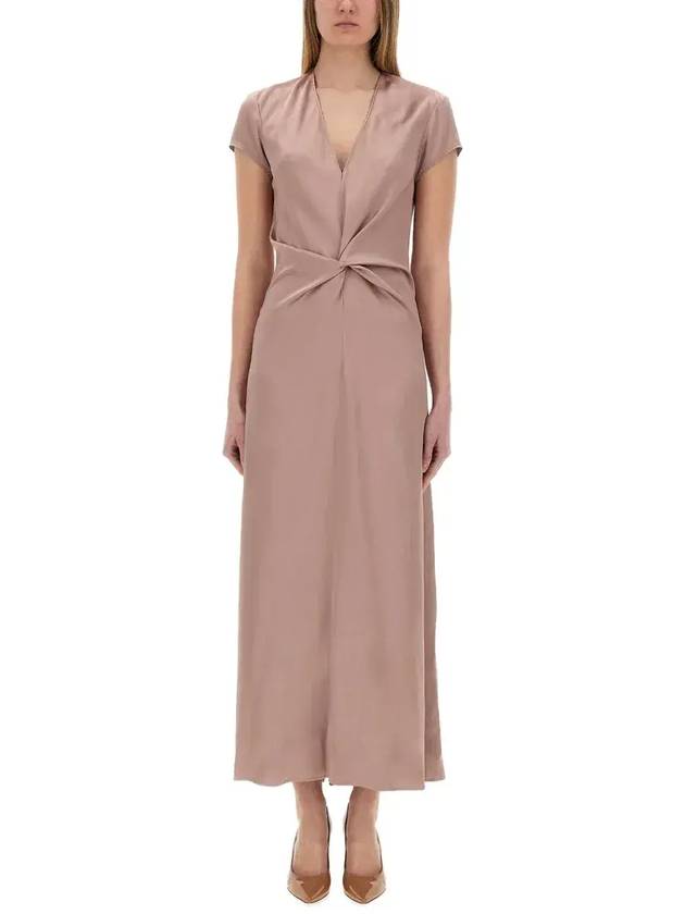 Alysi 엘레강트 새틴 미디 드레스 105362_P5221CIP