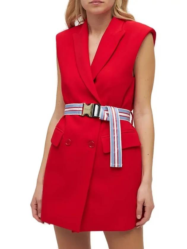 Ermanno Firenze 더블 브레스트 벨트 조끼 D40EN003E49_MF686