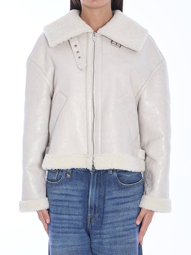 SALVATORE SANTORO 47055IVORY Shearling jacket