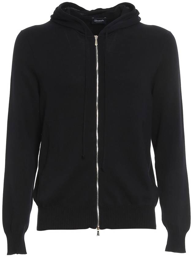 Drumohr Stocking stitch cotton hoodie