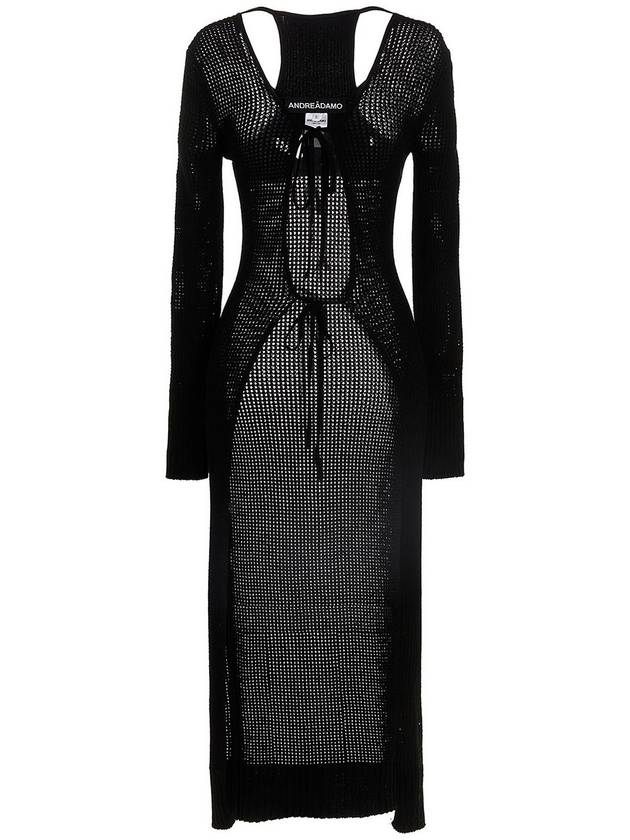 Andreadamo Openwork long cardigan