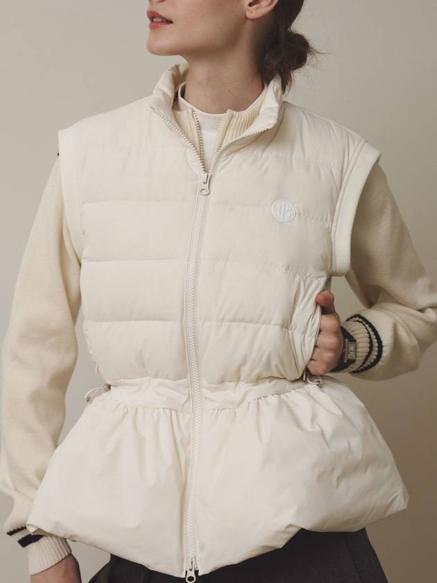 포셔드 코듀로이 구스 다운 베스트 _아이보리