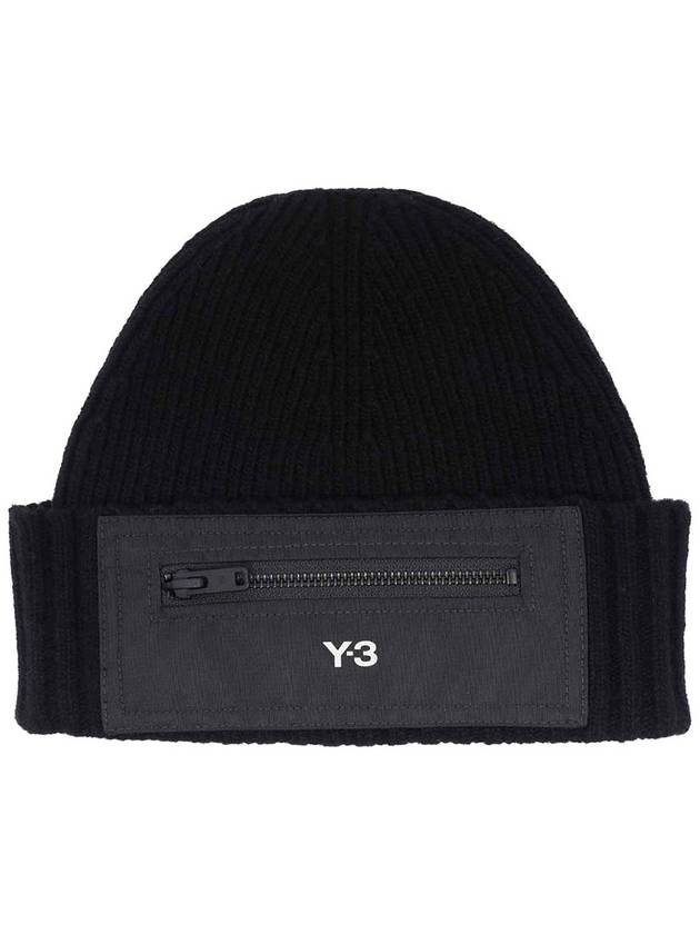 Y-3 Adidas Black Beanie Cap