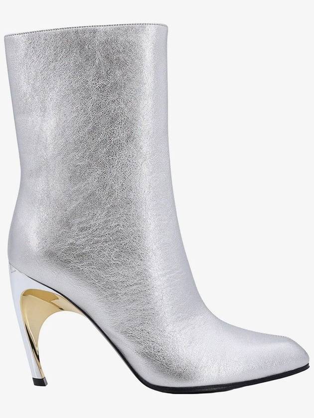 24 S S 알렉산더 맥퀸 라미네이트 레더 앵클 부츠 780677WIF218369 B0650981678