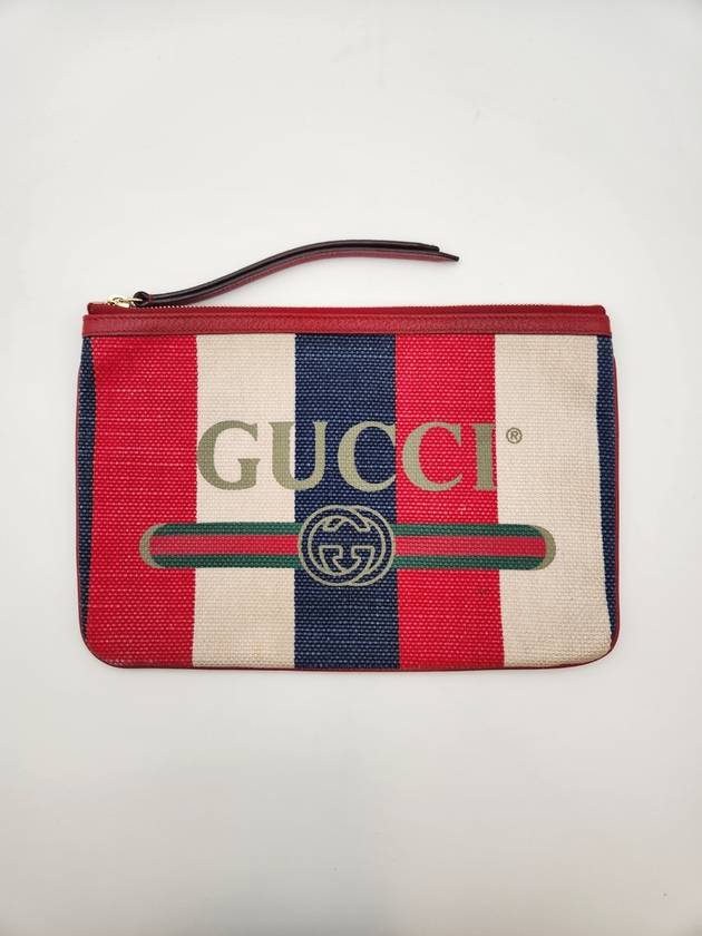 다올 범어점 구찌 프린트 패브릭 파우치 524788 상태B