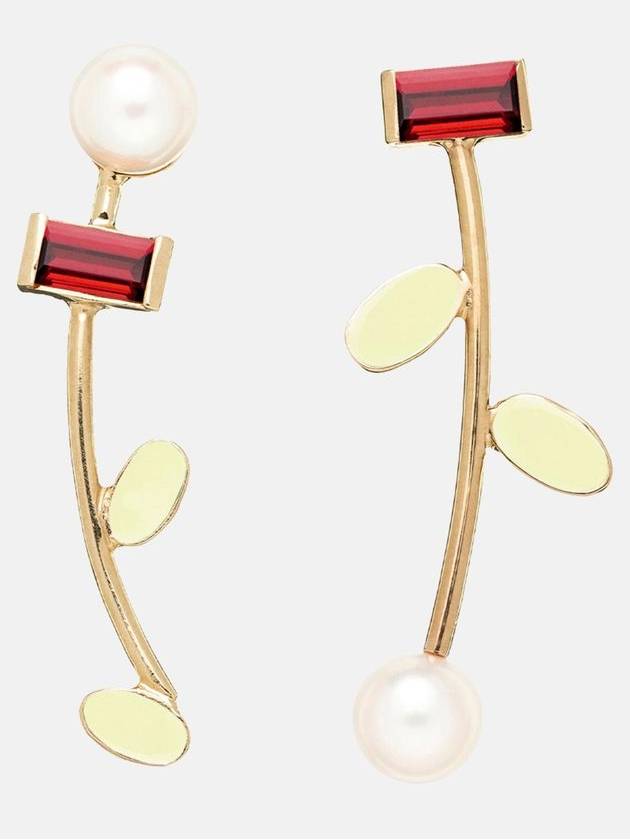 Aliita Petalos Flor Rodonite Earrings