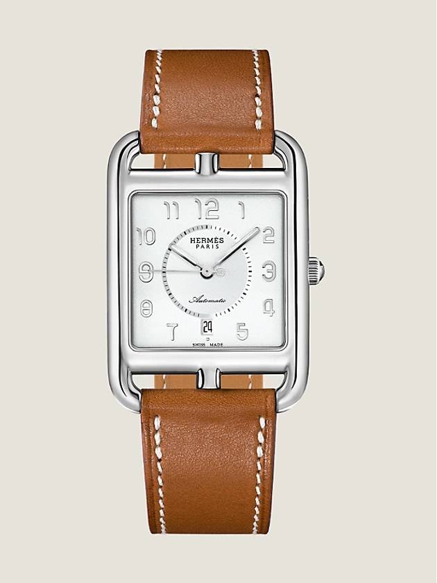 HERMES 에르메스 여성 Cape Cod Automatique 워치 카프스킨 라지사이즈 네추럴 바레니아컬러 37mm W047599WW00