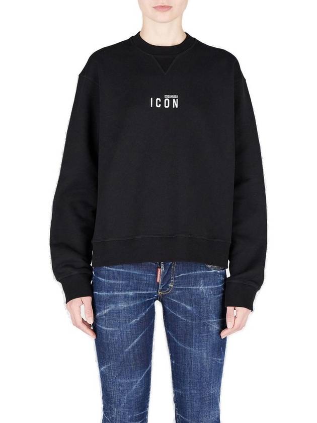 Dsquared2 로고 프린트 크루넥 스웨트셔츠