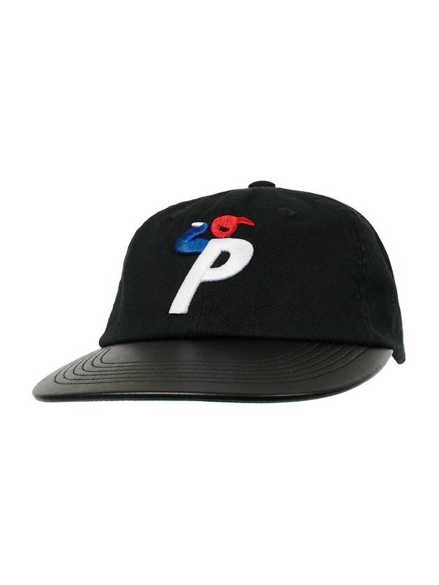 23SS 팔라스 포우 레더 버닝 맨 스냅백 블랙 Palace Faux Leather Bunning Man Snapback Black