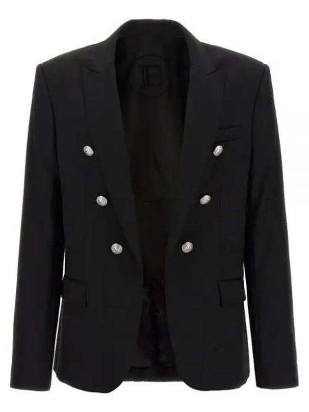 발망 싱글 브레스티드 테일러드 블레이저 블랙