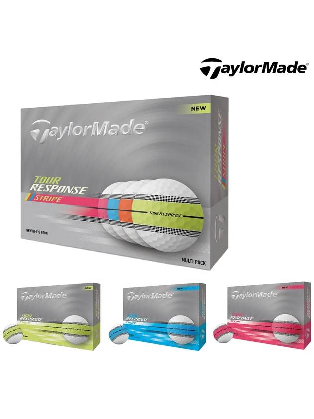 25년 테일러메이드 투어 리스폰스 스트라이프 12구세트 3피스 화이트 골프공 무료 인쇄