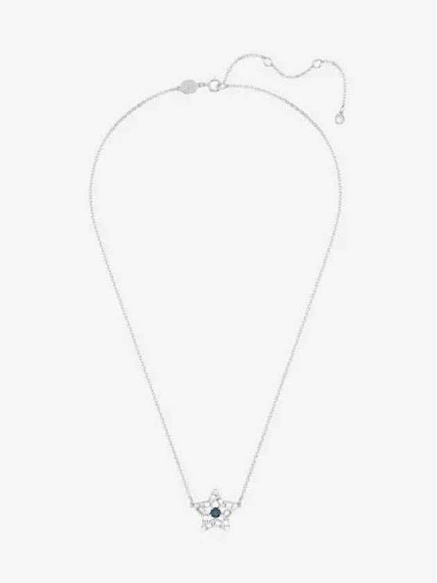 W 스와로브스키 스텔라 팬던트 블루 로듐 플래팅 W Swarovski Stella Pendant Blue Rhodium Plated