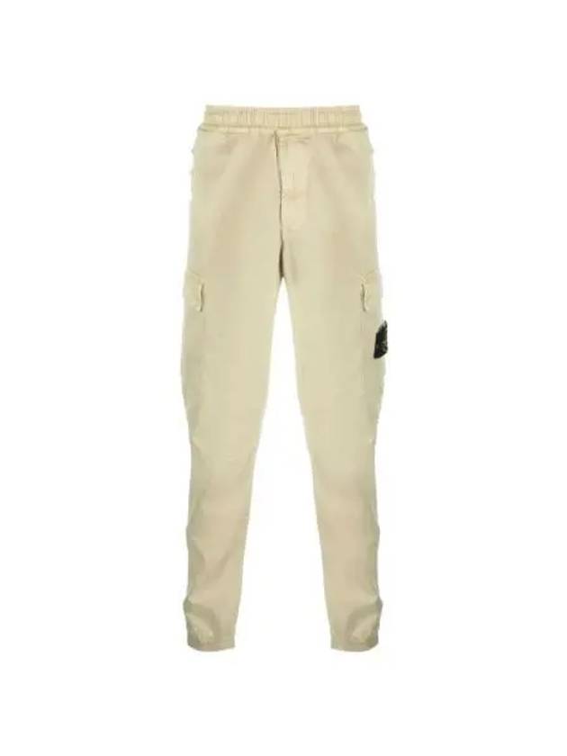 스톤 아일랜드 313L1 스트레치 브로큰 트윌 코튼 가먼트 다이드 올드 이펙트 카고 팬츠 에크루 23FW Stone Island 313L1 Stretch Broken Twill Cotton Garment Dyed Old Effect Cargo Pants Ecru 23FW