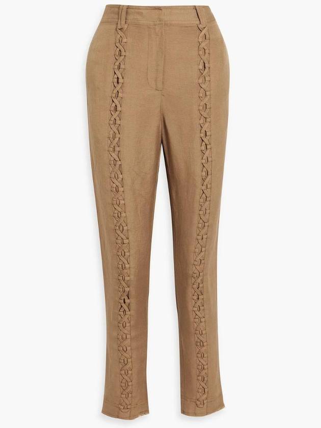 NB07 알렉스페리 여성 팬츠 Impressionist lace up linen bend slim leg pants 1647597341522785