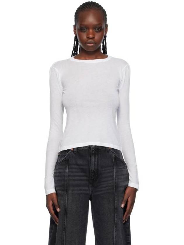 White Hanes Edition Long Sleeve T Shirt 241800F110004