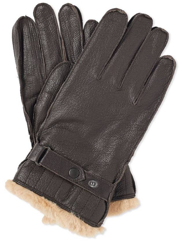 바버 유틸리티 레더 장갑 브라운