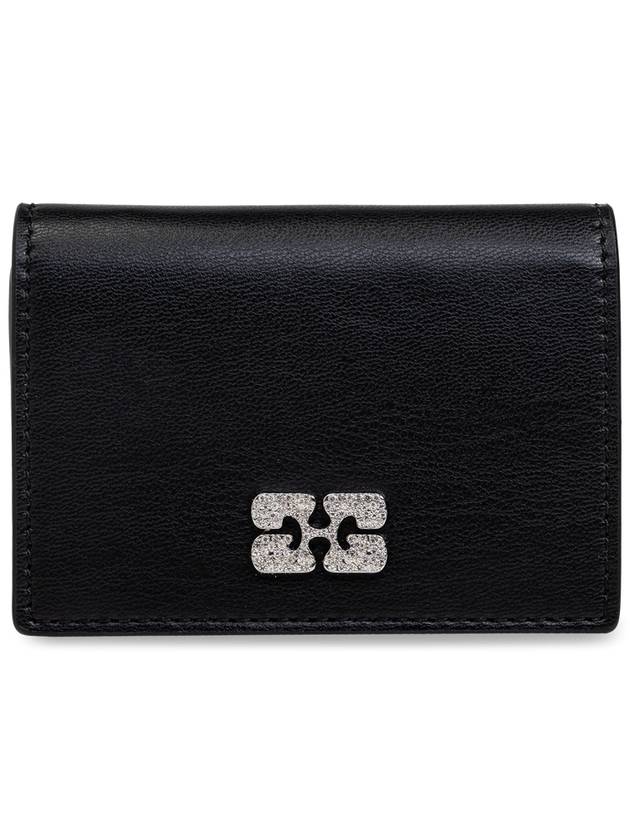 Ganni Wallet With Logo  Women's  Black