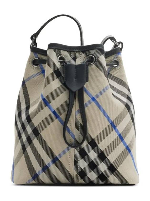 버버리 미니 체크 버킷 백 라이큰