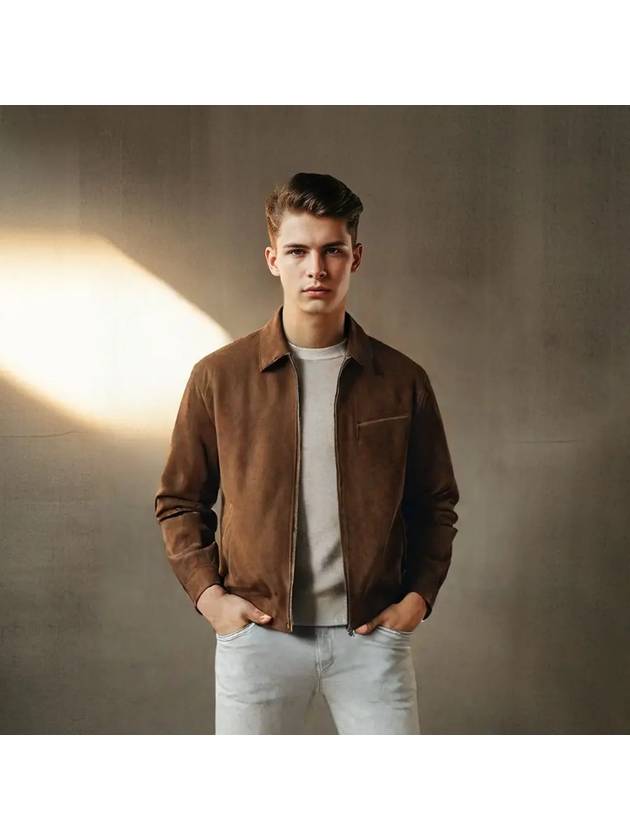 IKALOOK 빈티지 에코 레더 블루종 점퍼 CJP102