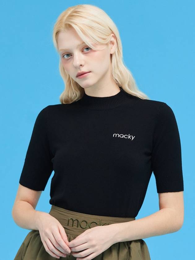 24FW 맥키 여성 하프넥 비스코스 니트 블랙 MCFW24KN5BK