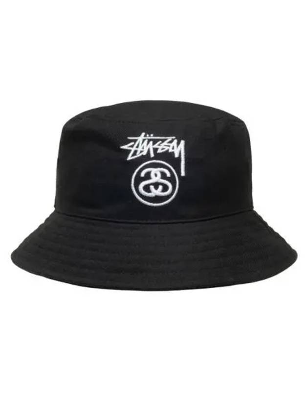스투시 스탁 락 딥 버킷햇 블랙 Stussy Stock Lock Deep Bucket Hat Black