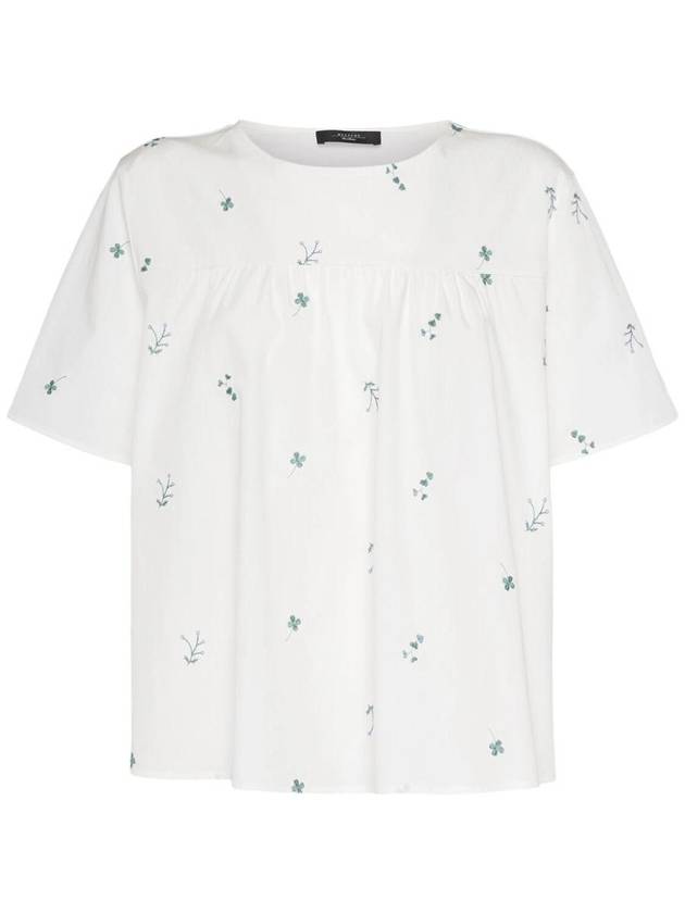 NB14 위켄드막스마라 여성 탑 Editta embroidered poplin top