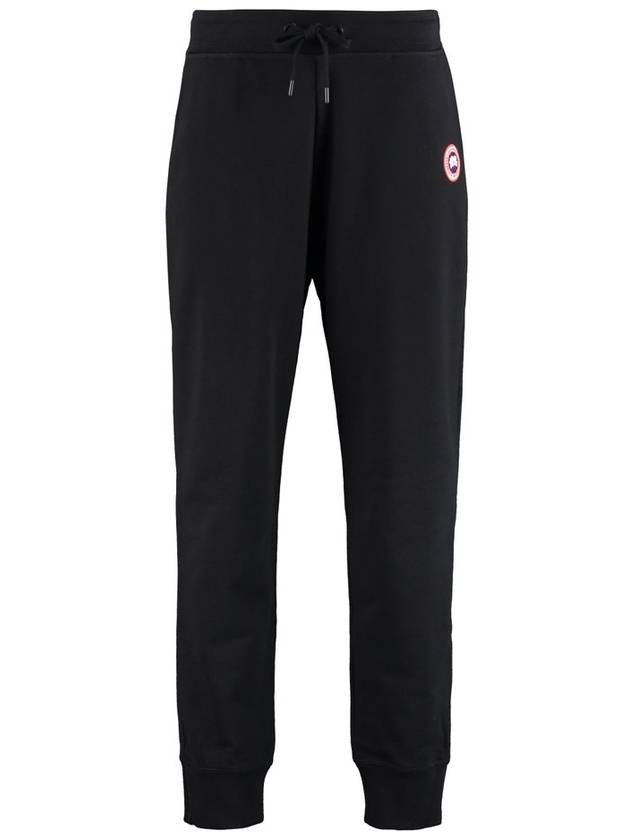 Canada Goose 로고 패치 드로스트링 트랙팬츠