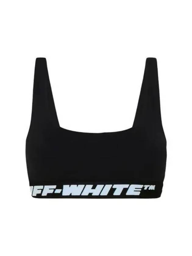 W 오프화이트 애슬레틱 로고 밴드 브라 블랙 W Off White Athletic Logo Band Bra Black
