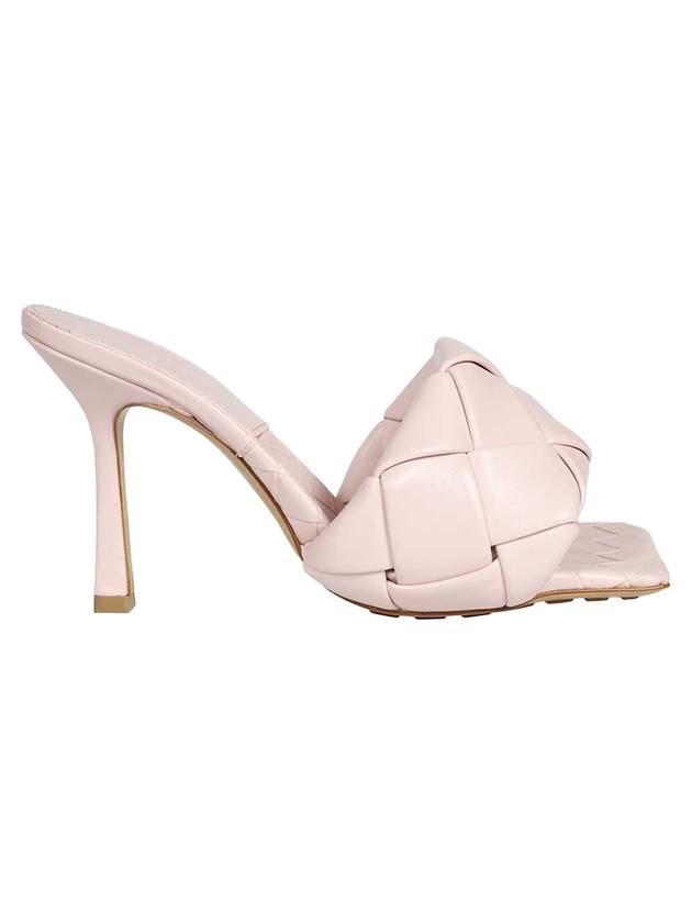 보테가베네타 리도 인트레치아토 샌들 힐 라이트 핑크