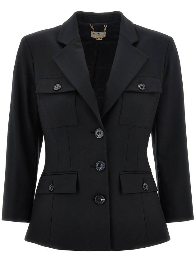 ELISABETTA FRANCHI GI10747E2110 싱글 브레스티드 블레이저