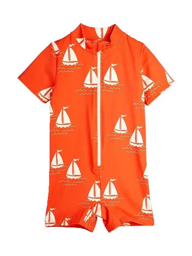 25SS 키즈 올오버 보트 UV슈트 레드 25280110 42