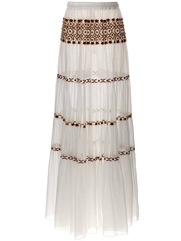 ERMANNO SCERVINO D442O706JGE14800 롱 자수 스커트